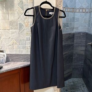 Calvin Klein denim Dress with Gold Trim